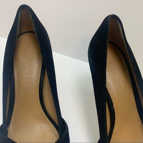 Talbots Black Suede Open Toe Pumps - Picture 8 of 11